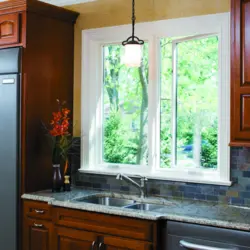 Double glazed windows in the kitchen photo