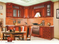 Kitchen color walnut in the interior