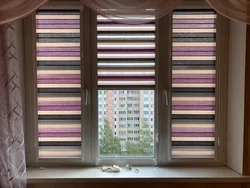 Blinds for kitchen windows day night photo