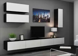 Modular walls in the living room modern photos