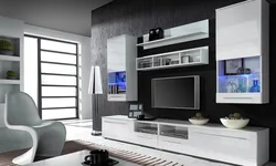 Modular walls in the living room modern photos