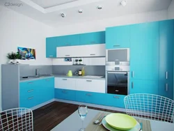 White And Blue Kitchen Photo