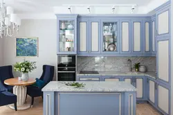 White and blue kitchen photo