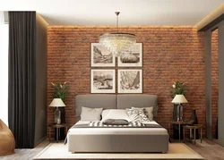 Bedroom Design Wallpaper Brick