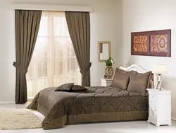 Curtains For Bedroom With Brown Furniture Photo