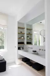 Bathroom Shelf Design With Mirror