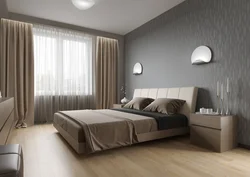Gray brown bedroom photo