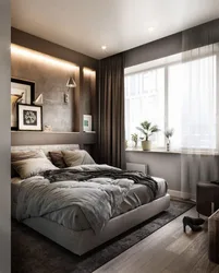 Gray brown bedroom photo