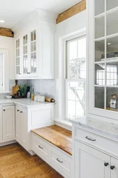 Kitchen with low window sill photo