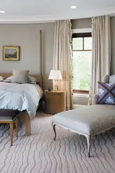 Фота ковролин у спальні