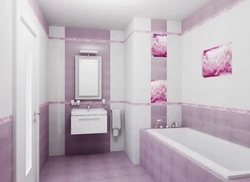 Banyoda Fotoşəkildə Lilac Plitələr