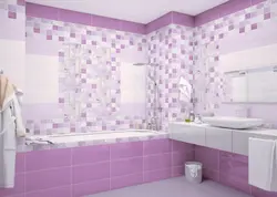 Lilac Tiles In The Bathroom Photo