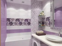 Сиреневая плитка в ванной фото
