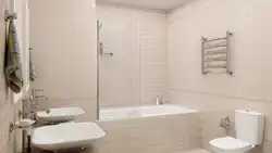 Дызайн ванны з гарызантальнай пліткай