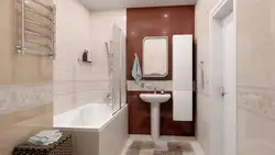 Üfüqi plitələr ilə hamam dizaynı