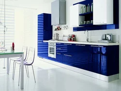 Blue-black kitchen photo