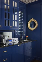 Blue-black kitchen photo