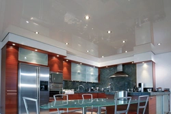 Suspended ceilings for the kitchen in your home photo