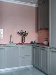 Photo of pink kitchen tiles