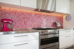 Photo of pink kitchen tiles
