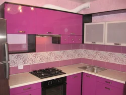 Photo of pink kitchen tiles