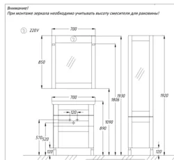 Жуынатын бөлмеде раковинаның үстіндегі айнаны қалай іліп қою керек