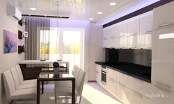 Modern Kitchen Design With Sofa And TV