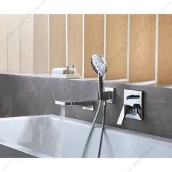 Смеситель для ванной с душем встраиваемый в ванну фото