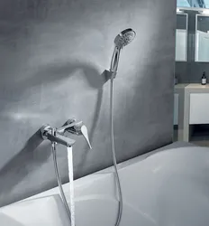 Bathroom Faucet With Shower Built Into The Bathtub Photo