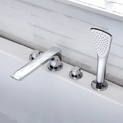 Bathroom Faucet With Shower Built Into The Bathtub Photo