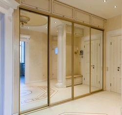 Doors wardrobe design with mirror hallway