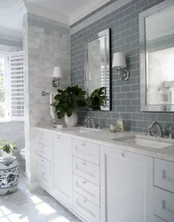 Photo of white brick bath