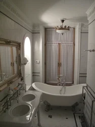 Сталинка дизайнындағы ванна бөлмесі