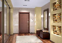 Hallway design with mirror on the front door