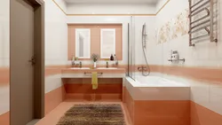 Peach Bathroom Interior