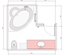 Чертеж дизайна ванной