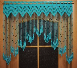 Crochet curtains for the kitchen photos and diagrams