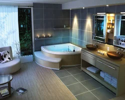 Bathroom design with bathtub