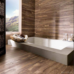 Tiles for laminate in the bathroom interior photo