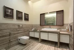 Tiles for laminate in the bathroom interior photo