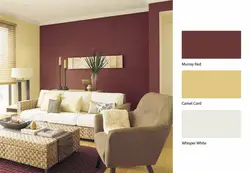 What colors goes with brown in the interior of the kitchen and living room?