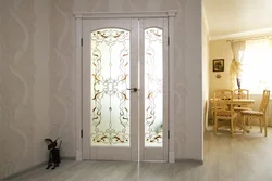 Double door to living room photo