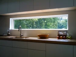 Long window in the kitchen photo