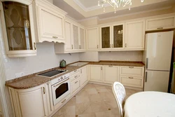 Classic kitchen with white countertop photo