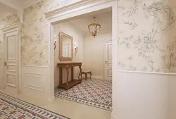 Photo non-woven wallpaper in the hallway