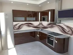 Photo of kitchen coffee with milk glossy colors