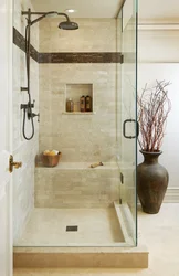 Bathroom design with shower without tiles