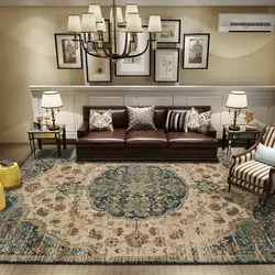 Carpet in the living room interior in a classic style