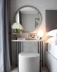 Bedroom interior bed dressing table