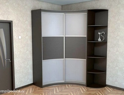 Corner wardrobe in the hallway photo inexpensive